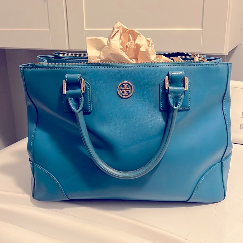 Tory Burch Robinson Double Electric Eel Blue